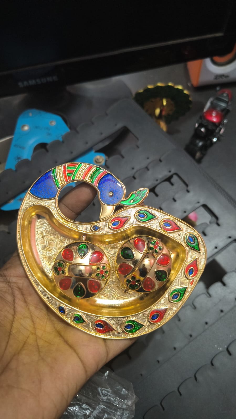 Peacock Model Kumkum Holders