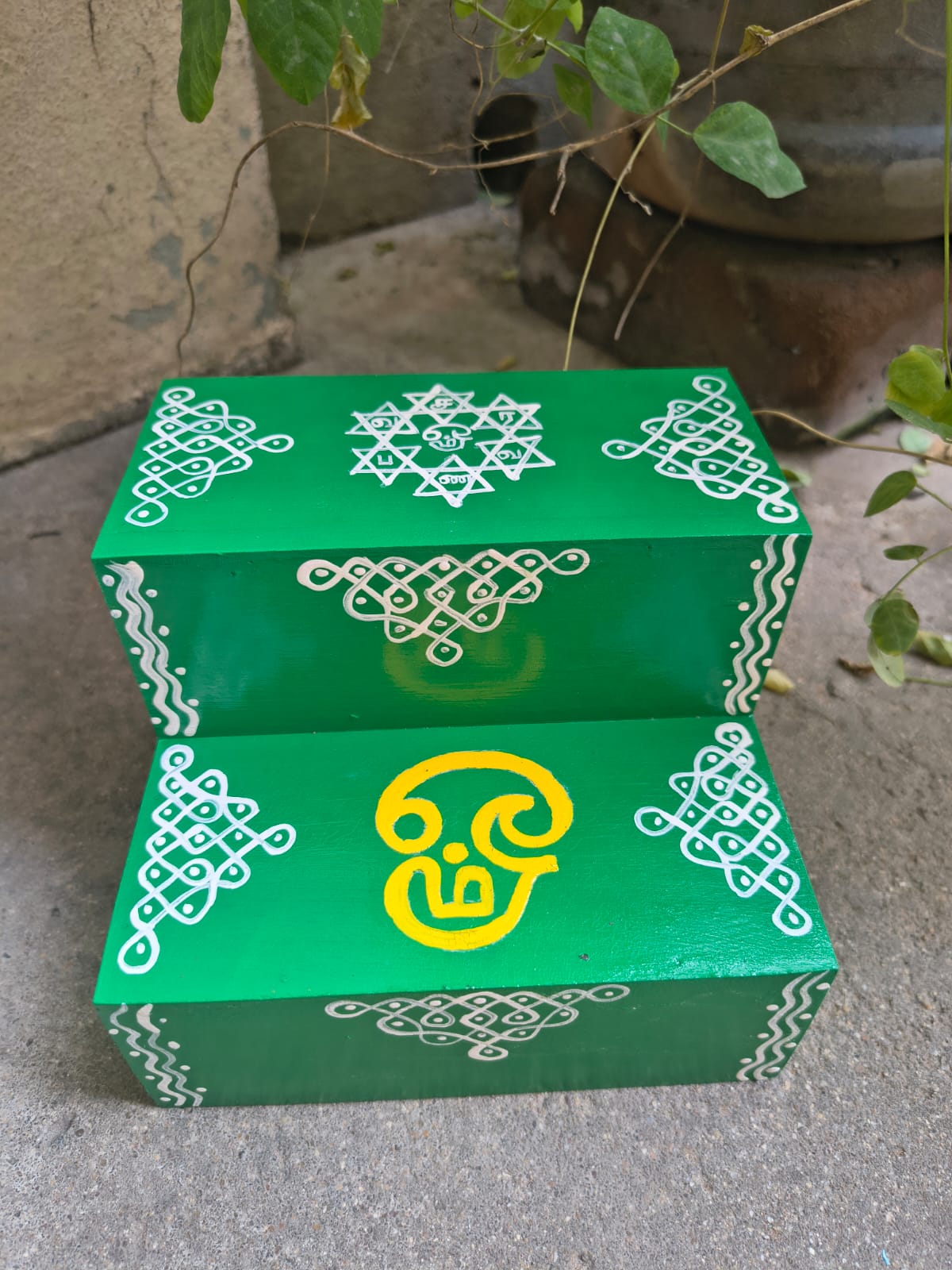 Handcrafted Golu Mini Steps (Green Colour)